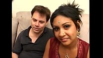 Indian woman aroused by a massage and gave herself to a man